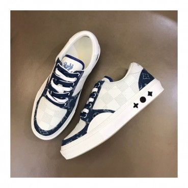루이비통 남성 네이비 스니커즈 - Louis vuitton Mens Navy Sneakers 
