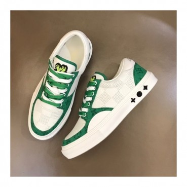 루이비통 남성 그린 스니커즈 - Louis vuitton Mens Green Sneakers 