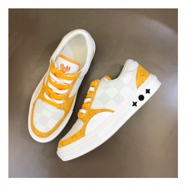 루이비통 남성 옐로우 스니커즈 - Louis vuitton Mens Yellow Sneakers 