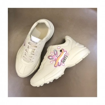 구찌 남/녀 아이보리 라이톤 - Gucci Unisex Ivory Sneakers 