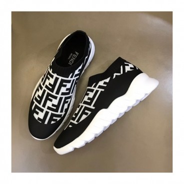 펜디 남성 이니셜 화이트 스니커즈 - Fendi Mens White Sneakers 