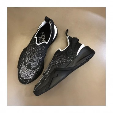 펜디 남성 이니셜 블랙 스니커즈 - Fendi Mens Black Sneakers 
