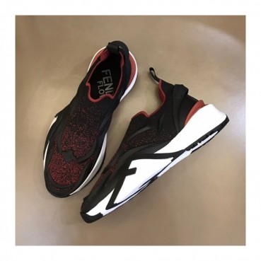 펜디 남성 이니셜 블랙 스니커즈 - Fendi Mens Black Sneakers 