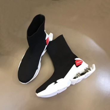 발렌시아가 남성 블랙 하이탑 스니커즈 - Balenciaga Mens Black Sneakers 