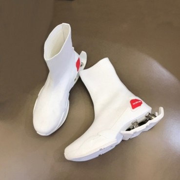 발렌시아가 남성 화이트 하이탑 스니커즈 - Balenciaga Mens White Sneakers 