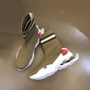 발렌시아가 남성 카멜 하이탑 스니커즈 - Balenciaga Mens Camel Sneakers 