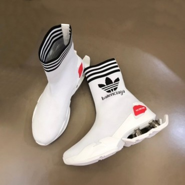 발렌시아가 남성 화이트 하이탑 스니커즈 - Balenciaga Mens White Sneakers 