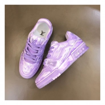 루이비통 남/녀 퍼플 스니커즈 - Louis vuitton Unisex Purple Sneakers 