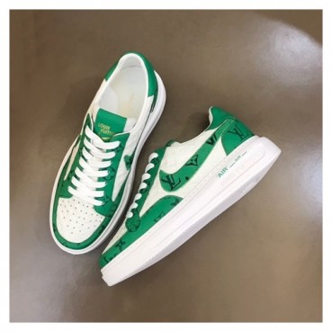 루이비통 남성 그린 스니커즈 - Louis vuitton Mens Green Sneakers 