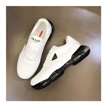 프라다 남성 화이트 스니커즈 - Prada Mens White Sneakers 