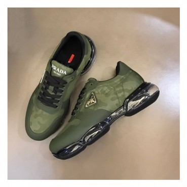 프라다 남성 올리브 스니커즈 - Prada Mens Olive Sneakers 