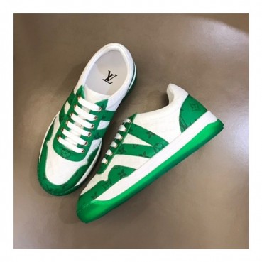 루이비통 남성 그린 스니커즈 - Louis vuitton Mens Green Sneakers 