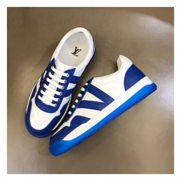 루이비통 남성 블루 스니커즈 - Louis vuitton Mens Blue Sneakers 