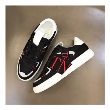 발렌티노 남성 Logo 블랙 스니커즈 - Valentino Mens Black Sneakers 