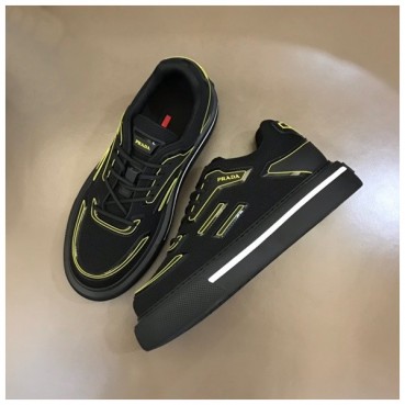 프라다 남성 블랙 스니커즈 - Prada Mens Black Sneakers 