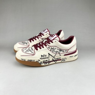 돌체앤가바나 남성 버건디 스니커즈 - Dolc& Gabbana Mens Burgundy Sneakers 