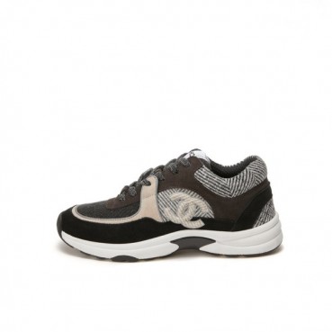 샤넬 남/녀 블랙 CC 스니커즈 - Chanel Unisex Black Sneakers 