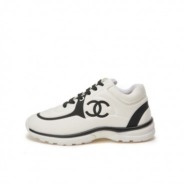 샤넬 남/녀 화이트 CC 스니커즈 - Chanel Unisex White Sneakers 