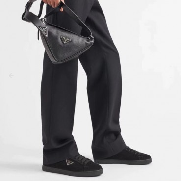 프라다 남성 블랙 스니커즈 - Prada Mens Black Sneakers 