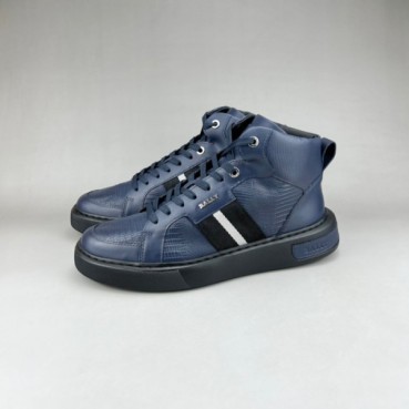 발리 남성 네이비 하이탑 스니커즈 - Bally Mens Navy Sneakers 