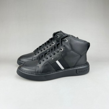 발리 남성 블랙 하이탑 스니커즈 - Bally Mens Black Sneakers 