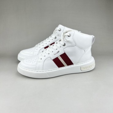 발리 남성 화이트 하이탑 스니커즈 - Bally Mens White Sneakers 