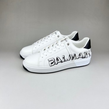 발망 남성 트렌디 화이트 스니커즈 - Balmain Mens White Sneakers 