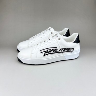 발망 남성 트렌디 화이트 스니커즈 - Balmain Mens White Sneakers 