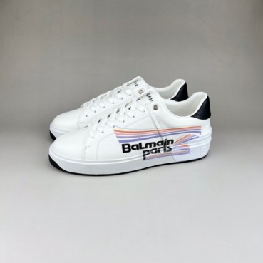 발망 남성 트렌디 화이트 스니커즈 - Balmain Mens White Sneakers 