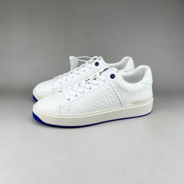발망 남성 트렌디 화이트 스니커즈 - Balmain Mens White Sneakers 
