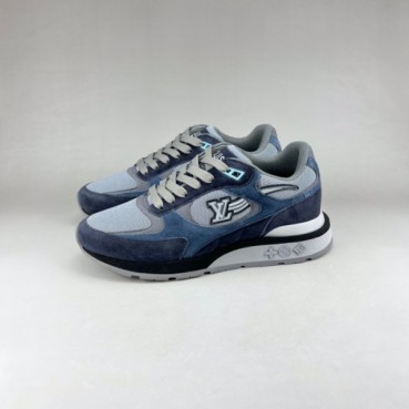 루이비통 남성 네이비 스니커즈 - Louis vuitton Mens Navy Sneakers 