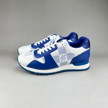 루이비통 남성 블루 스니커즈 - Louis vuitton Mens Blue Sneakers 