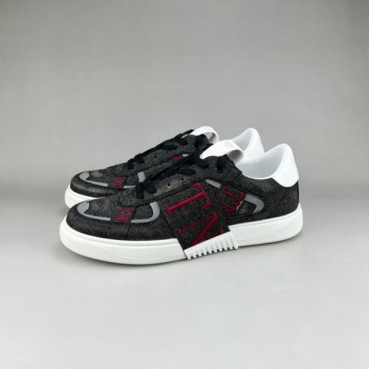 발렌티노 남/녀 Logo 블랙 스니커즈 - Valentino Unisex Black Sneakers 