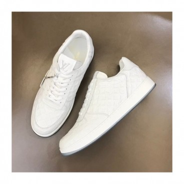 루이비통 남성 화이트 스니커즈 - Louis vuitton Mens White Sneakers 
