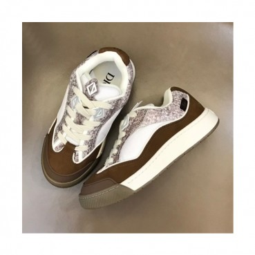 디올 남/녀 브라운 스니커즈 - Dior Unisex Brown Sneakers 