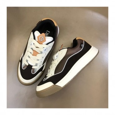디올 남/녀 브라운 스니커즈 - Dior Unisex Brown Sneakers 