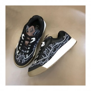디올 남/녀 블랙 스니커즈 - Dior Unisex Black Sneakers 
