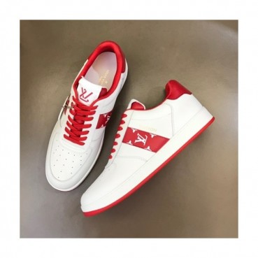 루이비통 남성 레드 스니커즈 - Louis vuitton Mens Red Sneakers 