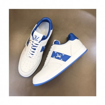 루이비통 남성 블루 스니커즈 - Louis vuitton Mens Blue Sneakers 