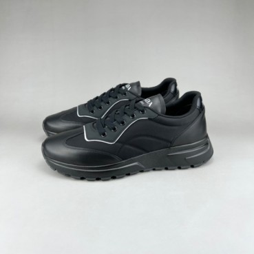 프라다 남성 블랙 스니커즈 - Prada Mens Black Sneakers 