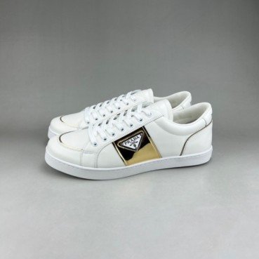 프라다 남성 화이트 스니커즈 - Prada Mens White Sneakers 