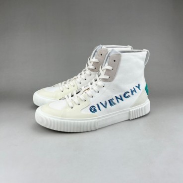 지방시 남성 하이탑 화이트 스니커즈 - Givenchy Mens White Sneakers 