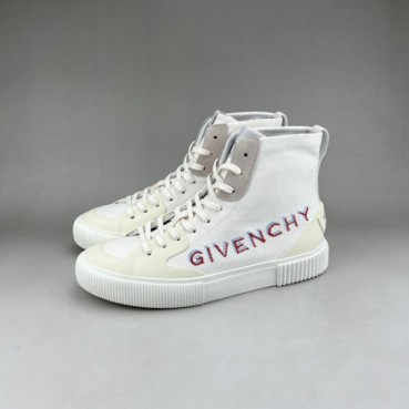 지방시 남성 하이탑 화이트 스니커즈 - Givenchy Mens White Sneakers 