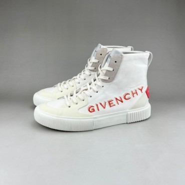 지방시 남성 하이탑 화이트 스니커즈 - Givenchy Mens White Sneakers 