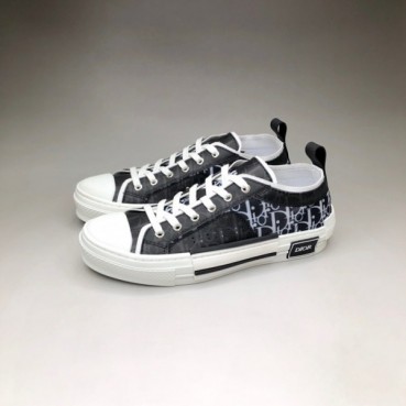 디올 남/녀 블랙 스니커즈 - Dior Unisex Black Sneakers 