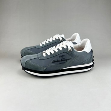 페라가모 남성 그레이 스니커즈 - Ferragamo Mens Gray Sneakers 