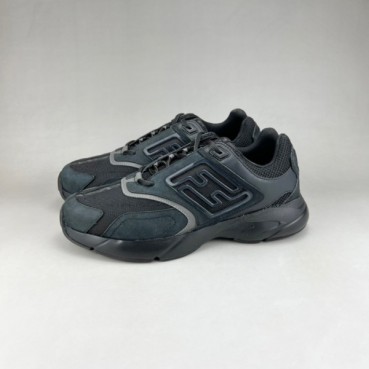 펜디 남/녀 이니셜 블랙 스니커즈 - Fendi Unisex Black Sneakers 