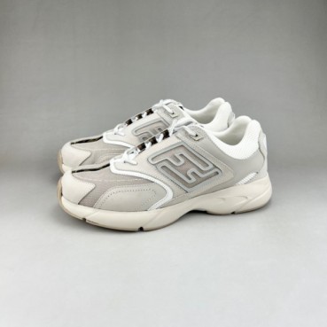 펜디 남/녀 이니셜 베이지 스니커즈 - Fendi Unisex Beige Sneakers 