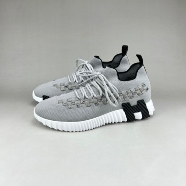 에르메스 남성 클래식 그레이 스니커즈 - Hermes Mens Gray Sneakers 