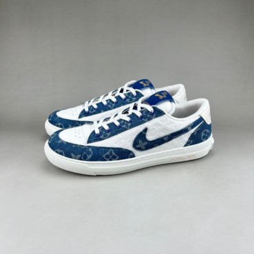 루이비통 남성 클래식 블루 스니커즈 - Louis vuitton Mens Blue Sneakers 